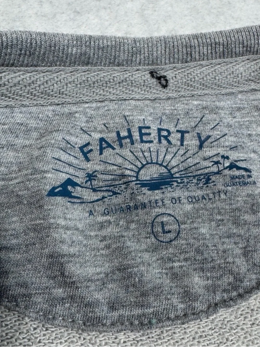 Faherty Sag Harbor Men's Gray Crewneck Sweatshirt